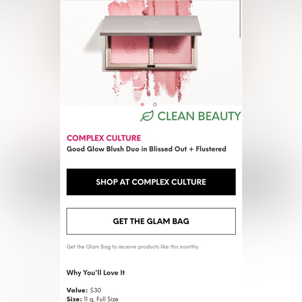 COMPLEX CULTURE GOOD GLOW BLUSH DUO - BRAND NEW in the box! - Picture 2 of 16